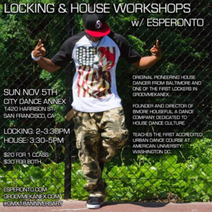 Locking & House Workshops w/ Esperonto @ City Dance Annex | San Francisco | CA | United States